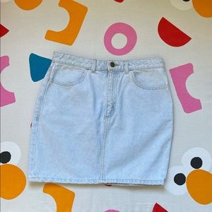 American Apparel denim mini skirt size large